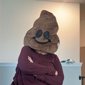 NEW Emoji poop 💩 Plush Mask Funny